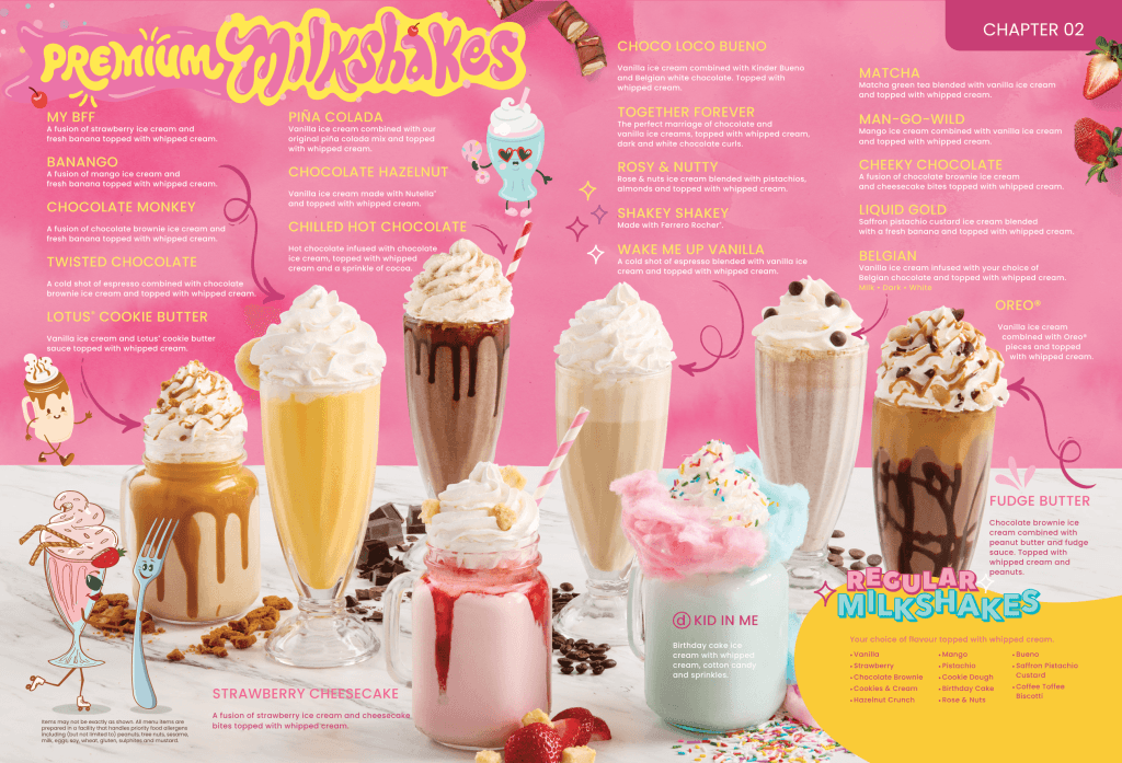 Only Go Menu Dessert Only Menu - D Spot Dessert Café