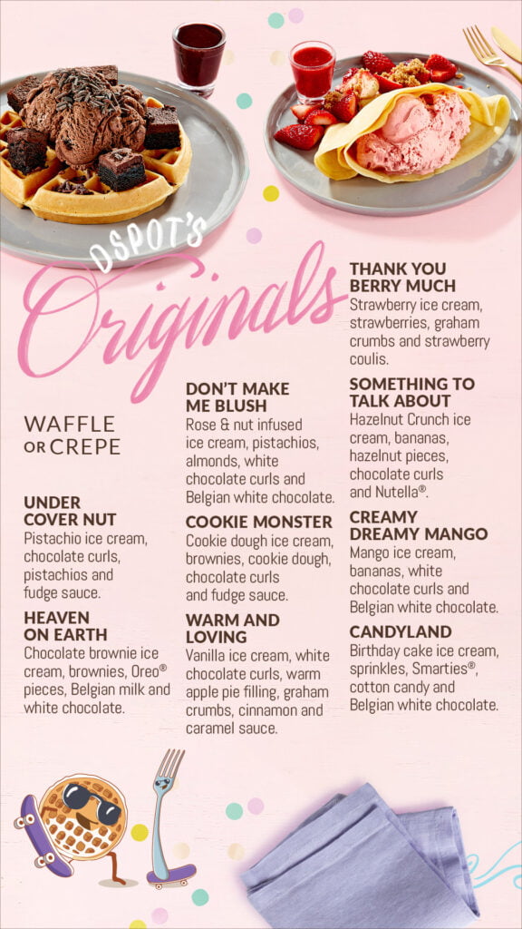 Dessert Only Menu D Spot Dessert Café