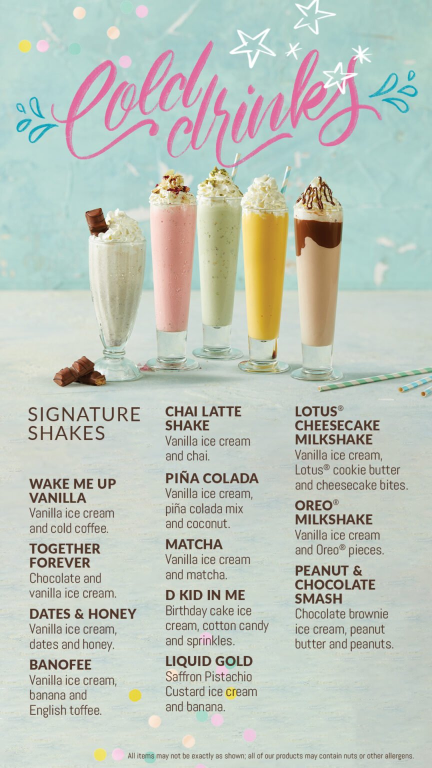 Dessert Only Menu D Spot Dessert Café